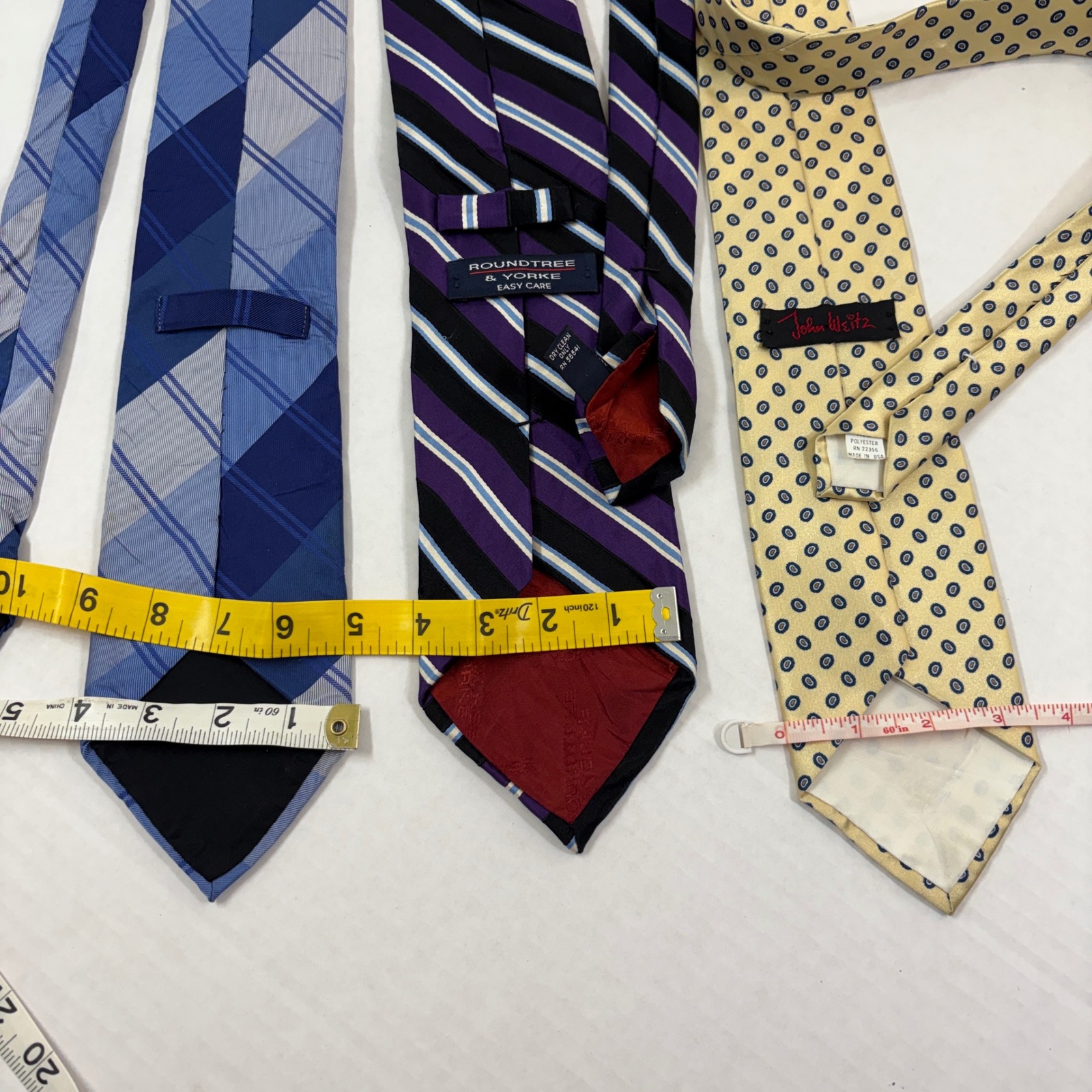 Lot 3 Ties St. Bernard, Roundtree &Yorke,John Weitz Necktie Mens Os Multicolored — image 6 of 8